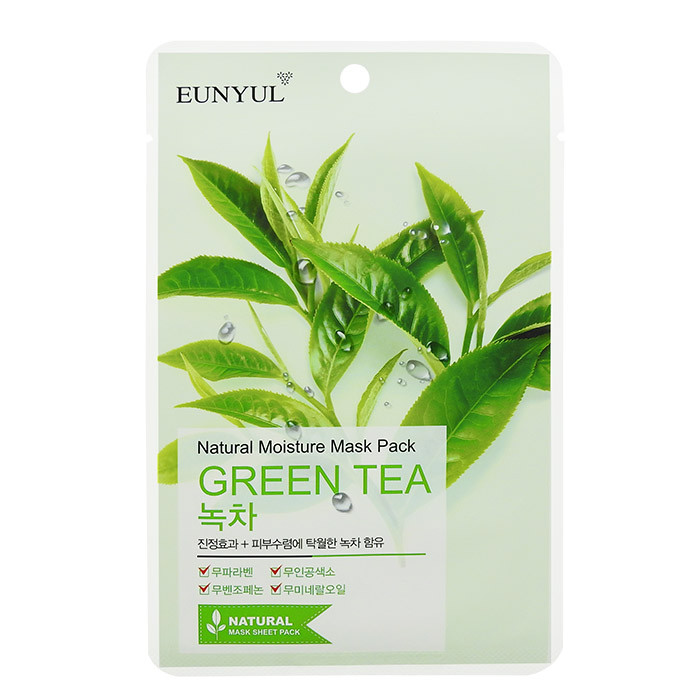 image of 韓國 EUNYUL 面膜(10入/包) 綠茶調理 Korea EUNYUL Natural Moisture Mask Pack Green Tea (10pcs/pack)