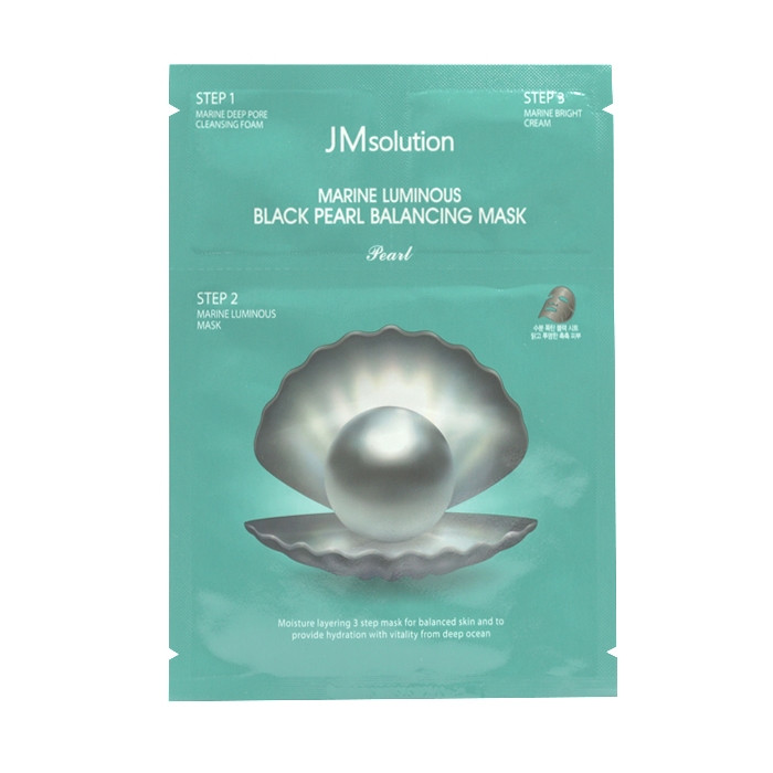 image of 韓國 JMsolution 海洋珍珠平衡角質調理黑面膜(單片) Korea JMsolution Marine Luminous Black Pearl Balancing Mask