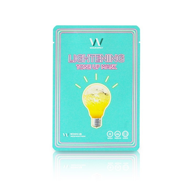 image of 韓國Wonjin Effect 激光亮白燈泡面膜 單片 30g Korea Wonjin Effect Lightening Tone Up Mask 30g