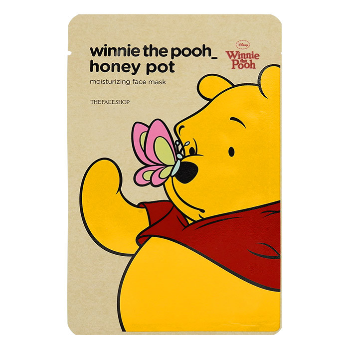 image of 韓國 The Face Shop 迪士尼聯名保濕面膜 25g #.小熊維尼 Korea The Face Shop Winnie The Pooh_Honey Pot Moisturizing Face Mask 25g