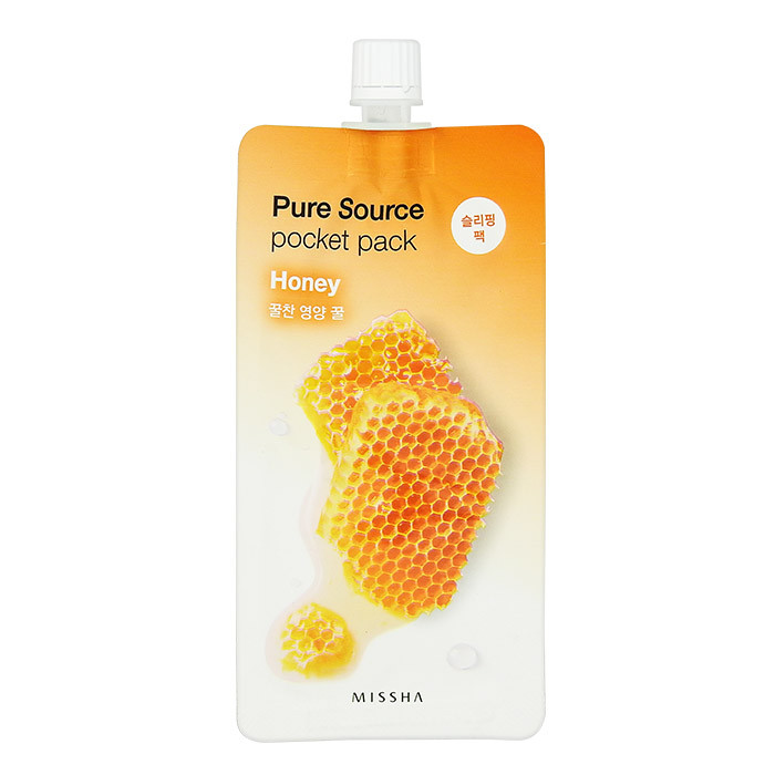image of 韓國 MISSHA 天然潔膚面膜 10mL 單入 #.Honey 蜂蜜 Korea MISSHA Pure Source Pocket Pack # Honey 10mL