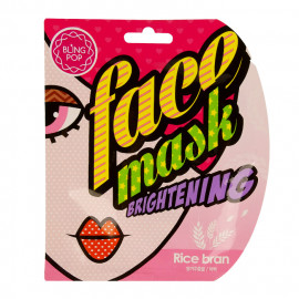 image of 韓國 BLING POP 純米面膜 25mL/單片入 #.美白 Korea BLING POP Rice Bran Brightening Mask 25mL