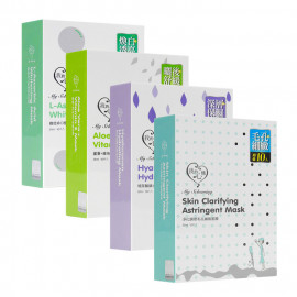 image of 我的心機 復刻面膜 30mLX10入/盒 #.維他命C極淨煥白 My Scheming - Wood Pulp Classic L-Ascorbic Acid Whitening Mask 30mLX10 pcs/box