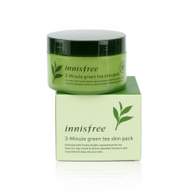 image of 韓國 innisfree 濟州綠茶3分鐘舒緩局部面膜(100張入) Korea Innisfree 3-Minute Green Tea Skin Pack