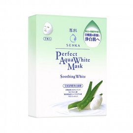 image of 專科 完美舒緩淨白面膜 25mLX7片/盒 SENKA Perfect Aqua White Mask Soothing White 25mLX7pcs/box