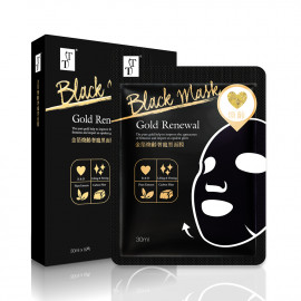 image of TT 波特嫚 金箔煥齡奢寵黑面膜 (5片入) TT KOTEMEIN Gold Renewal Lifting Firming Facial Black Mask (5pcs)