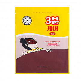 image of 韓國 ETUDE HOUSE 3分鐘修護面膜(單片) 黑豆(彈潤)23g Korea ETUDE HOUSE 3 Minutes Care Mask (Black Bean)23g