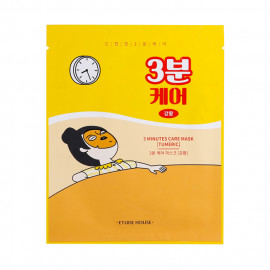 image of 韓國 ETUDE HOUSE 3分鐘修護面膜(單片) 薑黃(保濕)23g Korea ETUDE HOUSE 3 Minutes Care Mask (Tumeric) 23g
