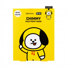 image of 韓國 MEDIHEAL BT21聯名款 保濕面膜(附贈書籤明信片) 4片/盒 CHIMMY Korea MEDIHEAL BT21 CHIMMY Mediheal Face Point Mask Sheet (4pcs/box) Bookmark Postcard