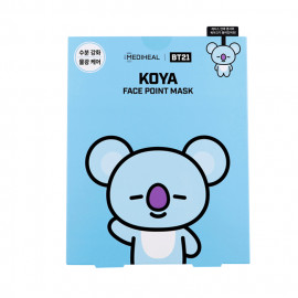 image of 韓國 MEDIHEAL BT21聯名款 保濕面膜(附贈書籤明信片) 4片/盒 KOYA Korea MEDIHEAL BT21 KOYA Mediheal Face Point Mask Sheet (4pcs/box) Bookmark Postcard
