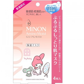 image of 日本 MINON 美樂蒂保濕面膜 限定聯名款(4枚入) Japan MINON AMINO MOIST Moist Essential Mask 4 sheets