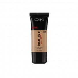 image of LOREAL 巴黎萊雅 24H恆霧無油慮粉底液 104自然色30ml L'Oréal Paris Infallible Pro-Matte Liquid Foundation - 104 Golden Beige 30mL