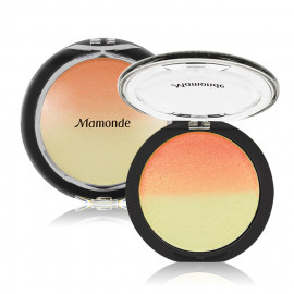 image of 韓國 Mamonde 夢妝 提亮漸變腮紅餅 9g #.02 Orange Flower 橘色 Korea Mamonde Bloom Harmony Blusher & Highlighter 9g #02 Orange Flower