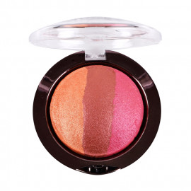 image of 美國 Nicka.K 烘焙珠光3色眼影 04玫瑰色7g United States Nicka K Baked Terracotta Eyeshadow - 04 Sparkle Peach