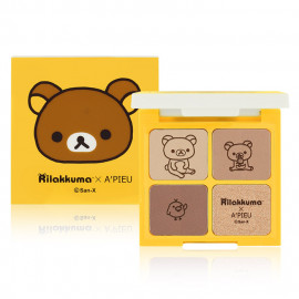 image of 韓國 Apieu╳Rilakkuma 拉拉熊4色眼影盤 7.6g #.04 棕色系 Korea Apieu x Rilakkuma Eye Shadow Palette 7.6g #.04