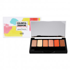image of 韓國 ETUDE HOUSE 彩色素描春季限定6色眼影盤02 Korea ETUDE HOUSE Colorful Drawing Fantastic Color Eyes #02 Vermilion Drawing