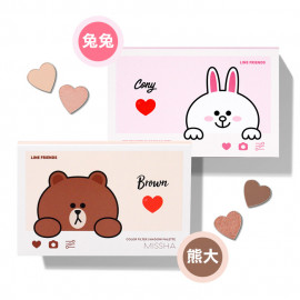 image of 韓國 MISSHAxLine Friends 聯名款 眼影腮紅愛心彩盤 15g 兔兔/熊大 Korea MISSHAxLine Friends Color Filter Shadow Palette 15g