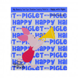 image of 韓國ETUDE HOUSE x小熊維尼聯名 四格眼影盒 (附刷)-裸盤 Korea Etude House Happy with Piglet My Beauty Tool Eye Shadow Empty Palette
