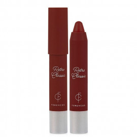 image of 韓國 FORENCOS 玫瑰精華霧面持久復古色脣蠟筆 2.5g #.04 RETRO RUBY Korea FORENCOS Retro Classic Lip Crayon 2.5g #.04 RETRO RUBY