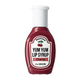 image of 韓國 the saem YUM YUM 蜜糖唇釉 02櫻桃(玫瑰紅)10g Korea The Saem Saemmul Yum Yum Lip Syrup 10g #02 Cherry