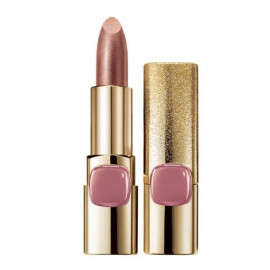 image of LOREAL 巴黎萊雅 金屬星燦唇膏(限量款)琉璃粉 3.7g L'Oreal Paris Color Riche Metallic Addiction Lipstick 3.7g # Rose Champagne