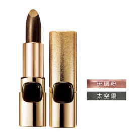image of LOREAL 巴黎萊雅 金屬星燦唇膏(限量款)綠曜黑 3.7g L'Oreal Paris Color Riche Metallic Addiction Lipstick 3.7g # Black Star