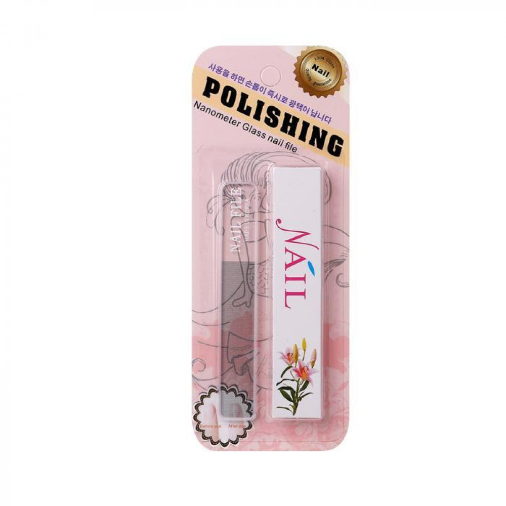 水晶奈米玻璃指甲銼刀(附收納盒)1入 Nanometer Glass Nail File 水晶奈米玻璃指甲銼刀(附收納盒)1入 Nanometer Glass Nail File