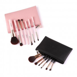 image of ZOREYA 美少女荔枝紋袋七枝刷具組 粉色/黑色 ZOREYA Make Up Brushes 7pcs 1 set Pink/Black Colour