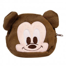 image of 迪士尼 Disney 加厚拉鍊小收納包/化妝包 乙入 #.圓形大頭 01 米奇 Disney Makeup Bags #.01 Mickey Mouse