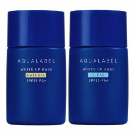 image of 日本 SHISEIDO 資生堂 AQUALABEL 水之印 光感亮白隔離霜 SPF25/PA+ 30mL #.象牙色/藍綠色 Japan SHISEIDO AQUALABEL White Up Base SPF25/PA+ 30mL #.NATURAL/CLEAR