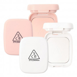 image of 韓國 3CE 夏日專屬 控油定妝蜜粉餅 7.4g 粉色/白色 Korea 3CE Blur Sebum Powder 7.4g Pink/White