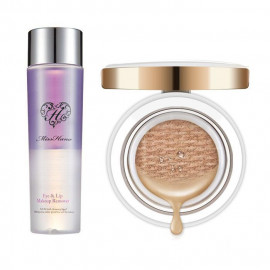 image of 【買就送輕柔眼唇卸妝液】Miss Hana 花娜小姐 光透無瑕氣墊粉餅 Miss Hana Radiant Cushion Compact Foundation Warm Beige