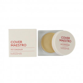 image of 韓國 MISSHA 封面女郎遮瑕膏 5.5g Korea MISSHA Cover Maestro Pot Concealer 5.5g #Green Beige