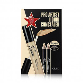 image of 韓國 CLIO 藝術家達人超水感遮瑕膏套組 04 自然膚 Korea CLIO Kill Cover Pro Artist Liquid Concealer #04 Nature Beige