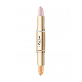 image of LOREAL 巴黎萊雅 2in1雙效校色仙女棒 8g 06月光仙子打亮棒 L'Oreal Paris Lightouring Dual Stick Concealer Contour Highlighter Pen 8g #06 HIGHLIGHTER