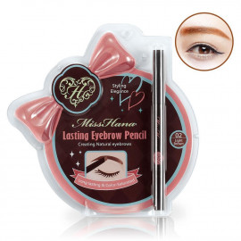 image of Miss Hana 花娜小姐 持久立體美型眉筆0.3g 深棕/淺棕 Miss Hana Lasting Eyebrow Pencil 0.3g
