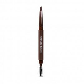 image of 韓國 Nature Republic 立體細緻旋轉式眉筆(附刷) 0.3g 2 深棕 Korea Nature Republic Eyebrow Pencil 0.3g #2 Deep Brown