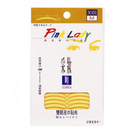 image of 台灣 采粧 美眼貼 30回 (M):25.5 x 2 mm (雙眼皮貼布) Taiwan Pink Lady Eyelid tape 30 pairs (M):25.5 x 2 mm