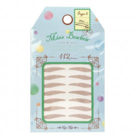 image of 台灣 Miss bowbow 撥撥小姐 3M網狀雙眼皮貼 112枚入 #.5號 防尾垂 Taiwan Miss bowbow 3M Beige Mesh Double Eyelid Enhancement Tape 25mm x 5mm / 112 pieces #05 Eyelid Lift