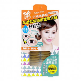 image of E‧Heart 伊心 單面定型隱形雙眼皮貼(膚色132枚) E‧Heart Long Lasting Invisible Double Eye Lid Sticker - Deer Eyes 132 pcs
