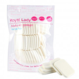 image of Belle Madame 貝麗瑪丹 N416 水粉兩用粉撲(方形) 30入 Belle Madame N416 Make Up Puff (Square) 30 Pcs