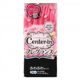 image of 日本 CENTER IN 香氛蝶翼衛生棉(隨手包) 30cm 6片/包 Japan Unicharm Sofy Center-In Slim Sanitary Pad Overnight Wing 30cm 6 Pcs