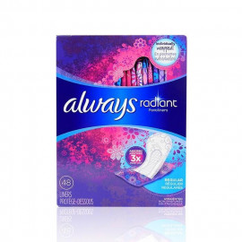 image of ALWAYS Radiant 3倍吸收超薄護墊 15.5公分 48入 Always Radiant Daily Liners absorb 3X more 15.5cm 48Pcs