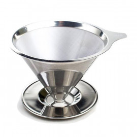 image of 慢拾光/手沖式不鏽鋼咖啡濾杯 咖啡 手沖 Slow pick-up / hand-punched stainless steel coffee filter cup