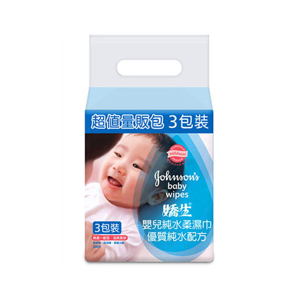 image of 嬌生嬰兒純水柔溼巾一般型100片 3入組 baby pure water soft wipes general type 100 (3 into the group)