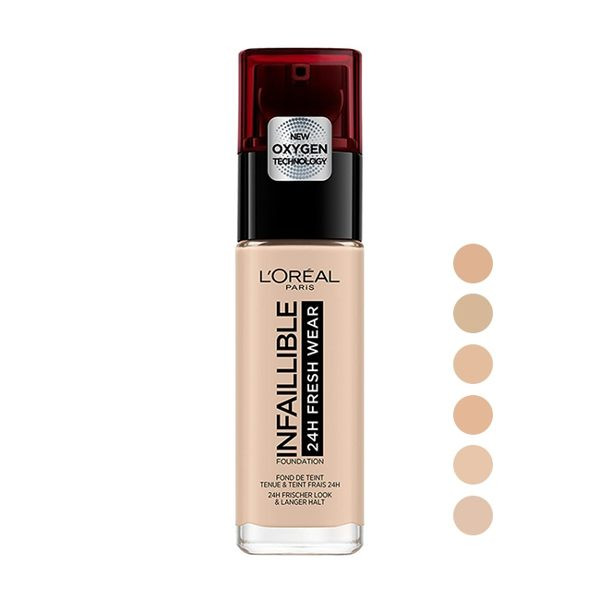 image of 巴黎萊雅24H無瑕完美粉底液30ml (6色任選) Loreal Paris Laiya 24H flawless perfect liquid foundation 30ml (6 colors optional) Loreal