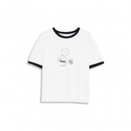 image of 查理.布朗字母印花短袖棉T 兩色售 Charlie. Brown Letter Printed Short-Sleeved Cotton T Two-Color