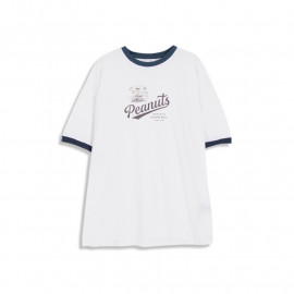 image of 查理‧布朗撞色滾邊T恤 兩色售 Charlie Brown Contrast T-Shirt Two-Color