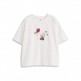 image of 查理.布朗放風箏印圖T恤 Charlie Brown Playing Kite Print T-Shirt