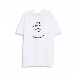 image of 查理‧布朗親子系列笑臉連帽T恤 兩色售 Charlie Brown Family Series Smiley Hooded T-Shirt Two-Color